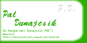 pal dunajcsik business card